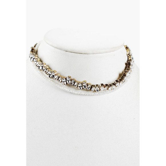 BaubleBar x Shay Mitchell Crystal Choker Beaded Necklace Set NWOT - Picture 2 of 8